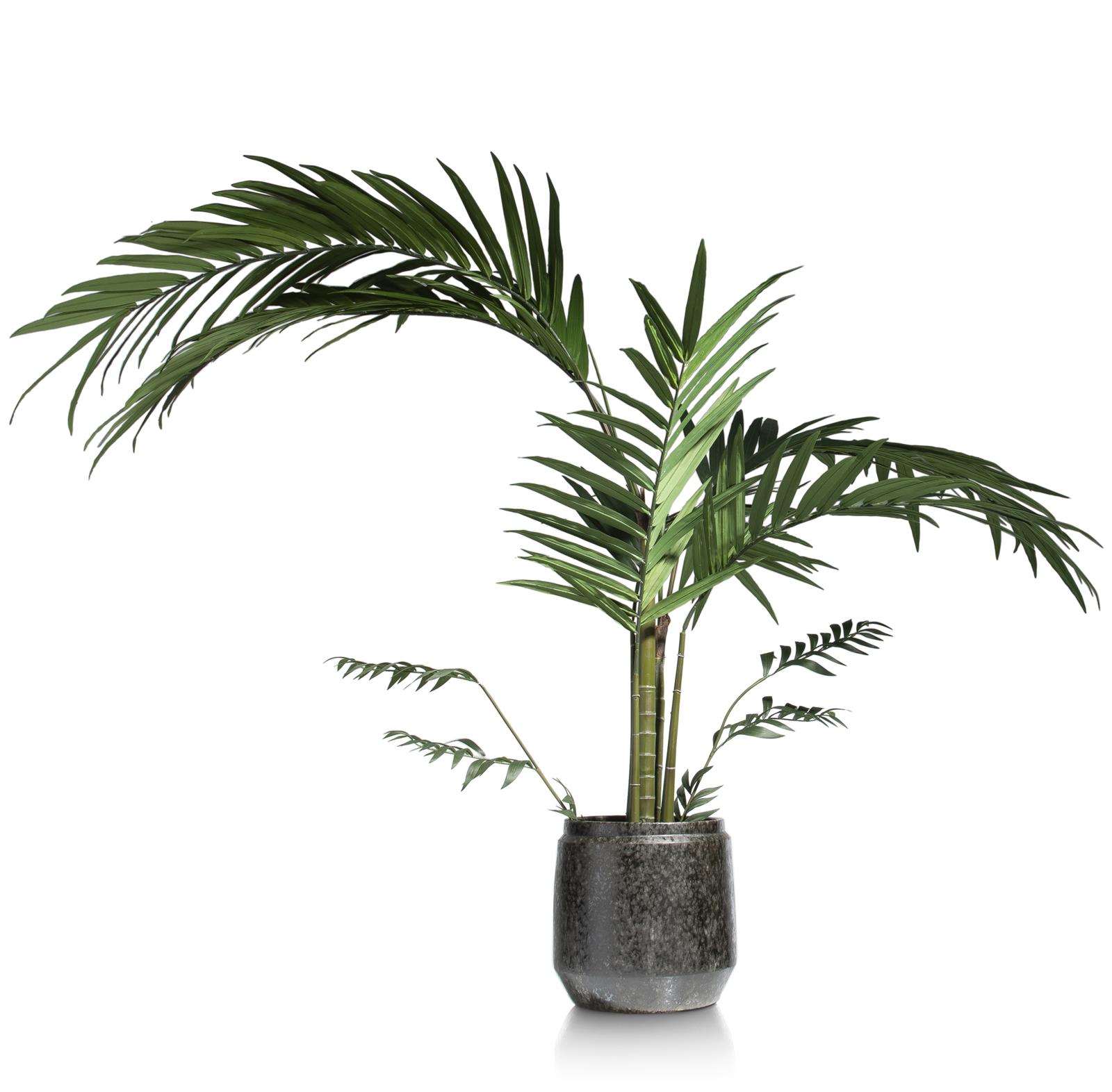 Coco Maison Dalila Übertopf H36cm Coco Maison 48389-ZWA, künstliche Palme, Palme Pflanze, Topfpflanze, Grünpflanze, Bonsai-ähnlich