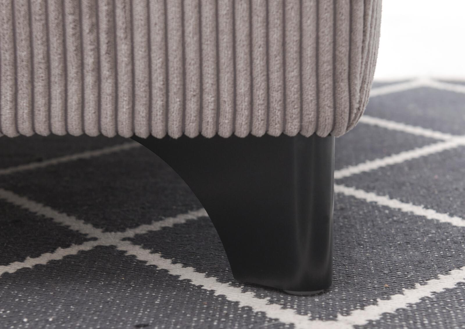 Polstergruppe VS-MP1028 ca. 306x197cm in Stoff Cord grey, Sesselbezug, Stoff, Rippe, Bein, Karo-Teppich
