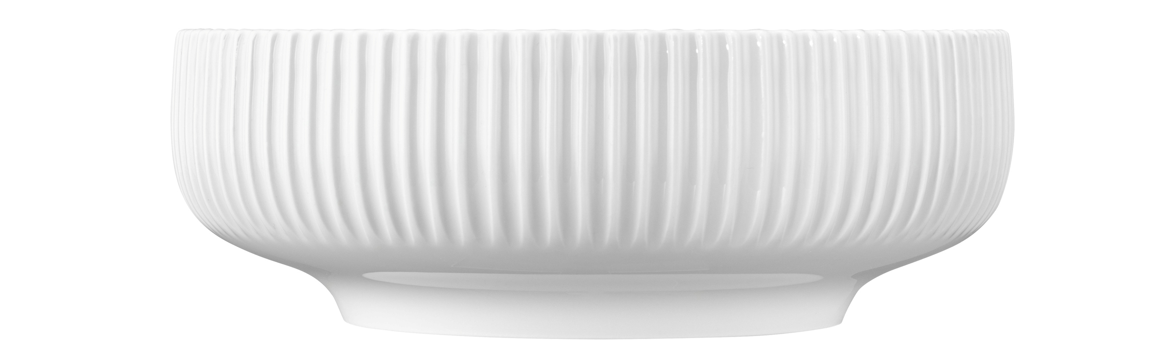 Seltmann Weiden Foodbowl 20cm Sento Wave 3 , Schüssel, Keramikschüssel, Rippenmuster, Weiß, Tischgeschirr
