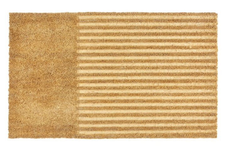 Golze & Söhne Türmatte Coco Shape ca. 45x75cm in Farbe Streifen natur , Doormat, Coir mat, Entrance mat, Ridge pattern, Floor mat