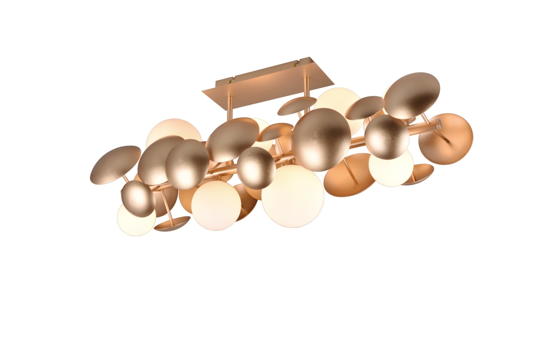 Trio Select Deckenleuchte BUBBLE in goldfarbig