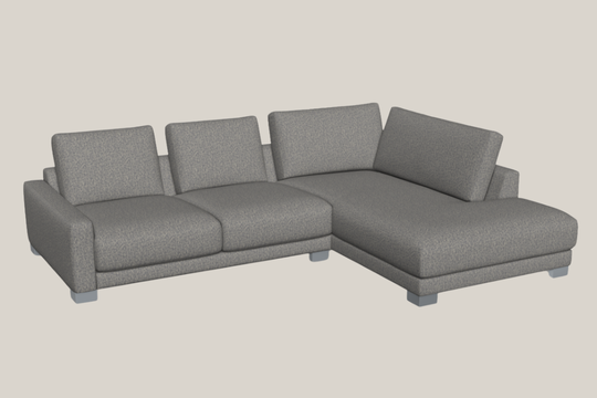 Ecksofa, Sofamodul, Grau, Kuschelsofa, Stoffbezug, Ecksofa, Sofa, Sitzbank, Stoffbezug, grau