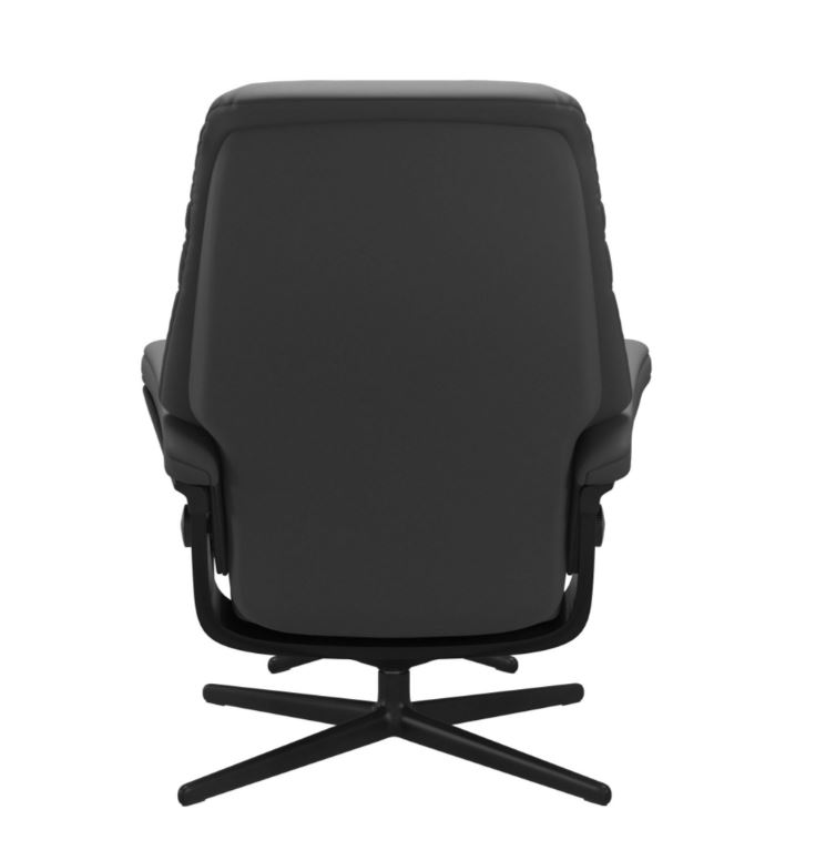 Stressless Sessel mit Hocker Sunrise Cross (M) in Leder Batick grey Stressless Sessel mit Hocker Sunrise Cross (M) in Leder Batick grey