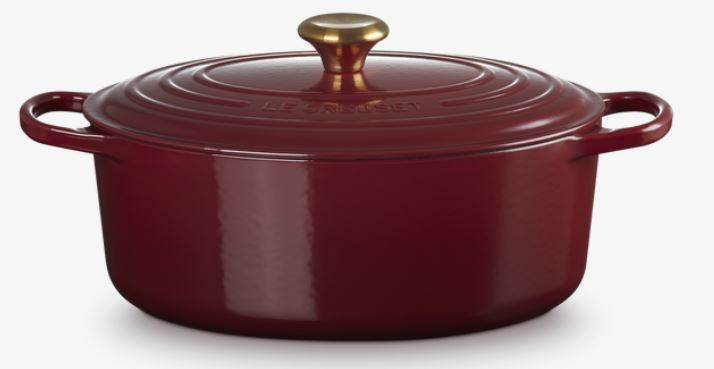 Le Creuset Bräter Sig 31cm SIGNATURE in Farbe Garnet Le Creuset Bräter Sig 31cm SIGNATURE in Farbe Garnet, Dutch Oven, Cast Iron, Red, Lidded, Stovetop Pot