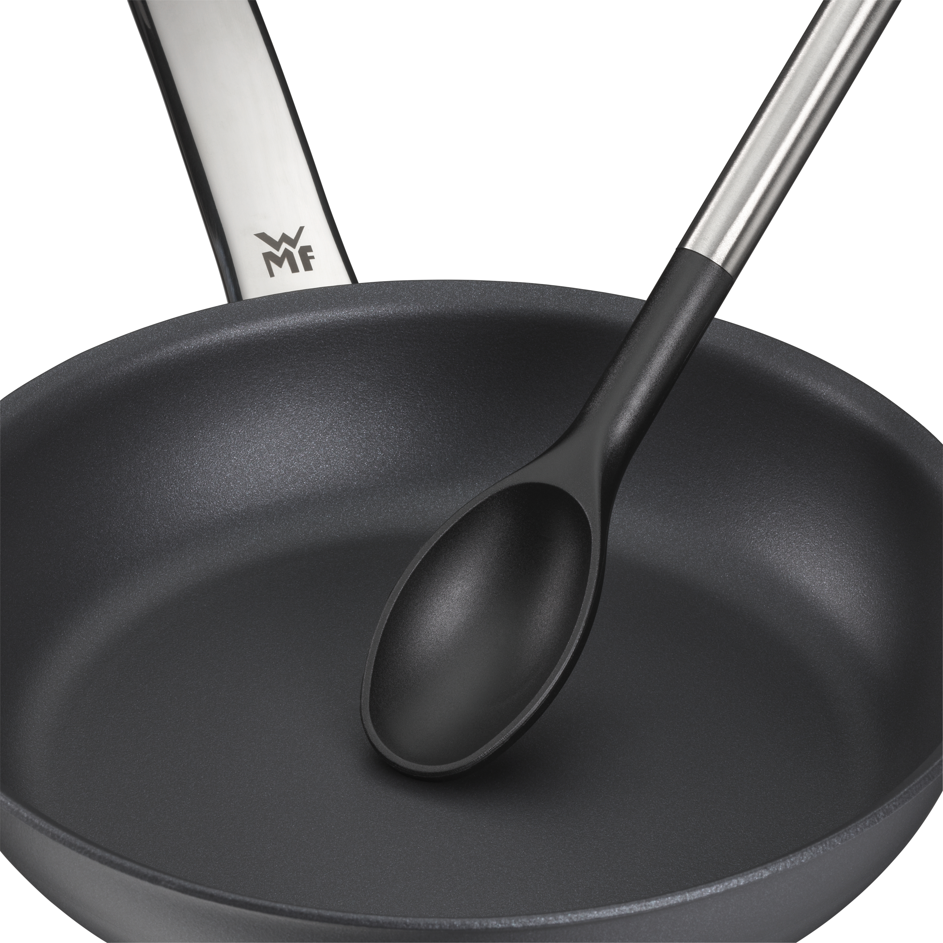 WMF Gourmet Kochlöffel in Edelstahl/schwarz