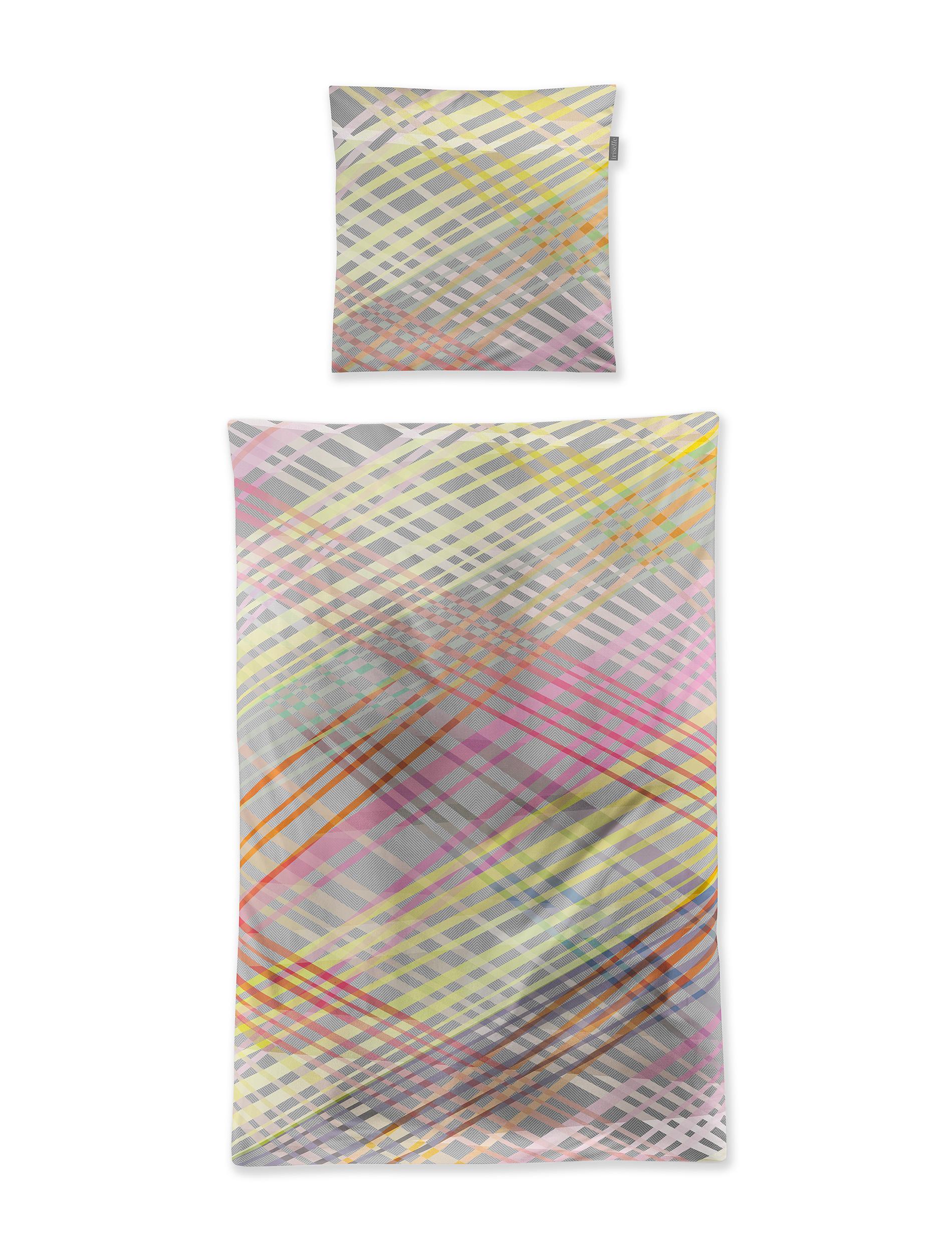 Irisette Mako-Satin Bettwäsche WAVE ca. 155x220cm in Farbe multi