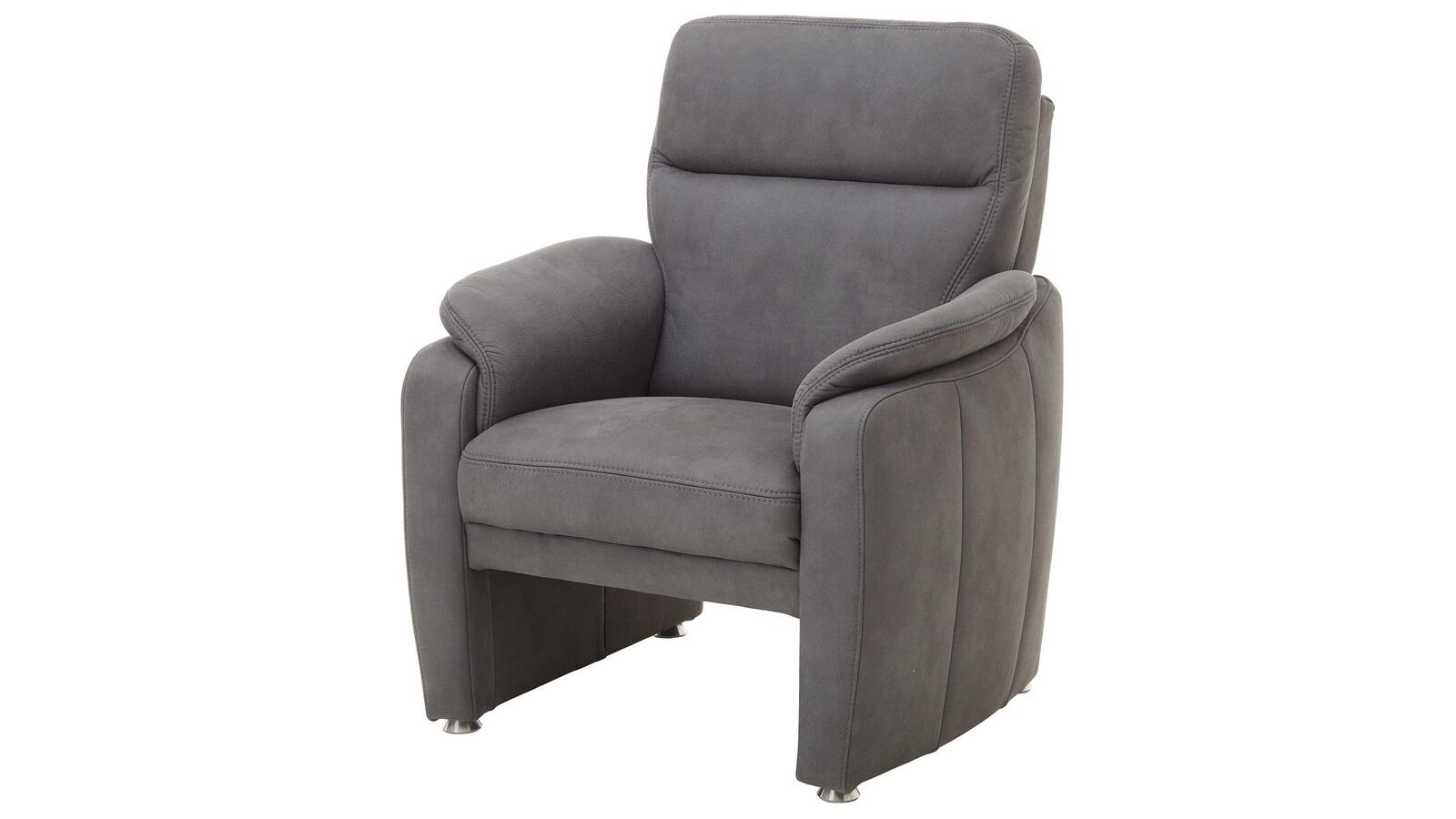 Polstergarnitur Bornholm II in Stoff Deluxe anthrazit 44 inkl. Hocker und Zubehör
