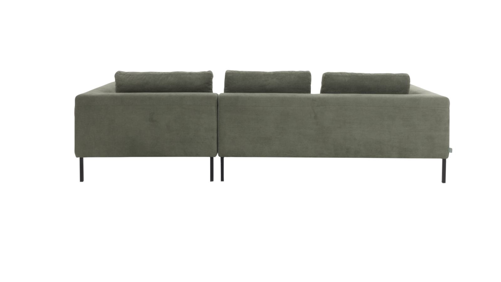 Roomio Eckkombination NO. 4101 ca. 301x201cm in Stoff Feincord olive