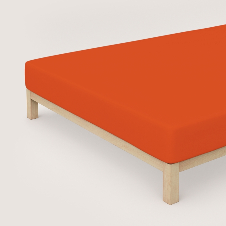Schlafgut Pure Spannbettlaken ca. 180x200-200x220cm in Farbe Red Mid