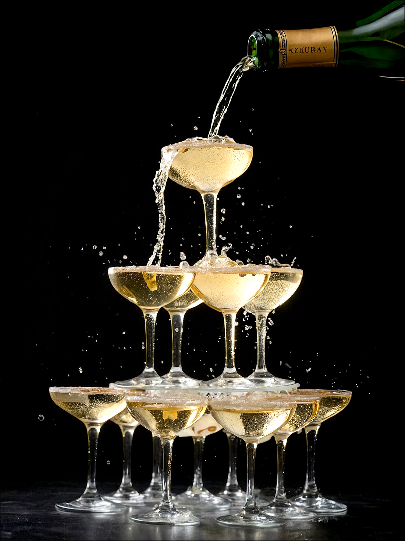 PRO ART Glas-Art 80x60cm Champagnertower