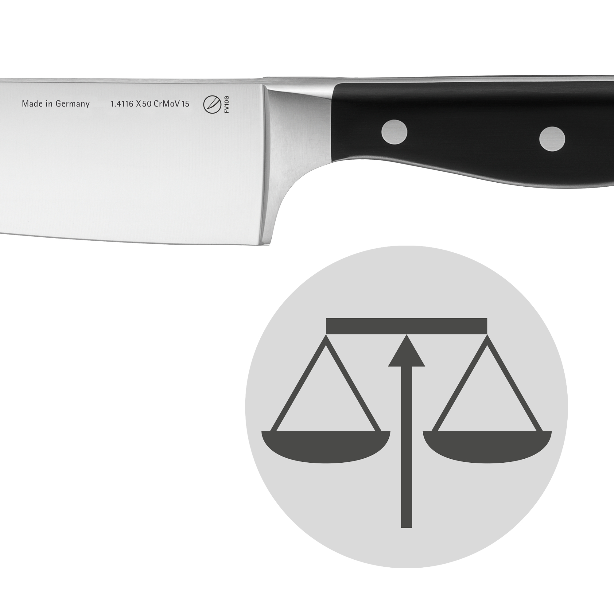 WMF Spitzenklasse Plus Kochmesser, 20 in schwarz
