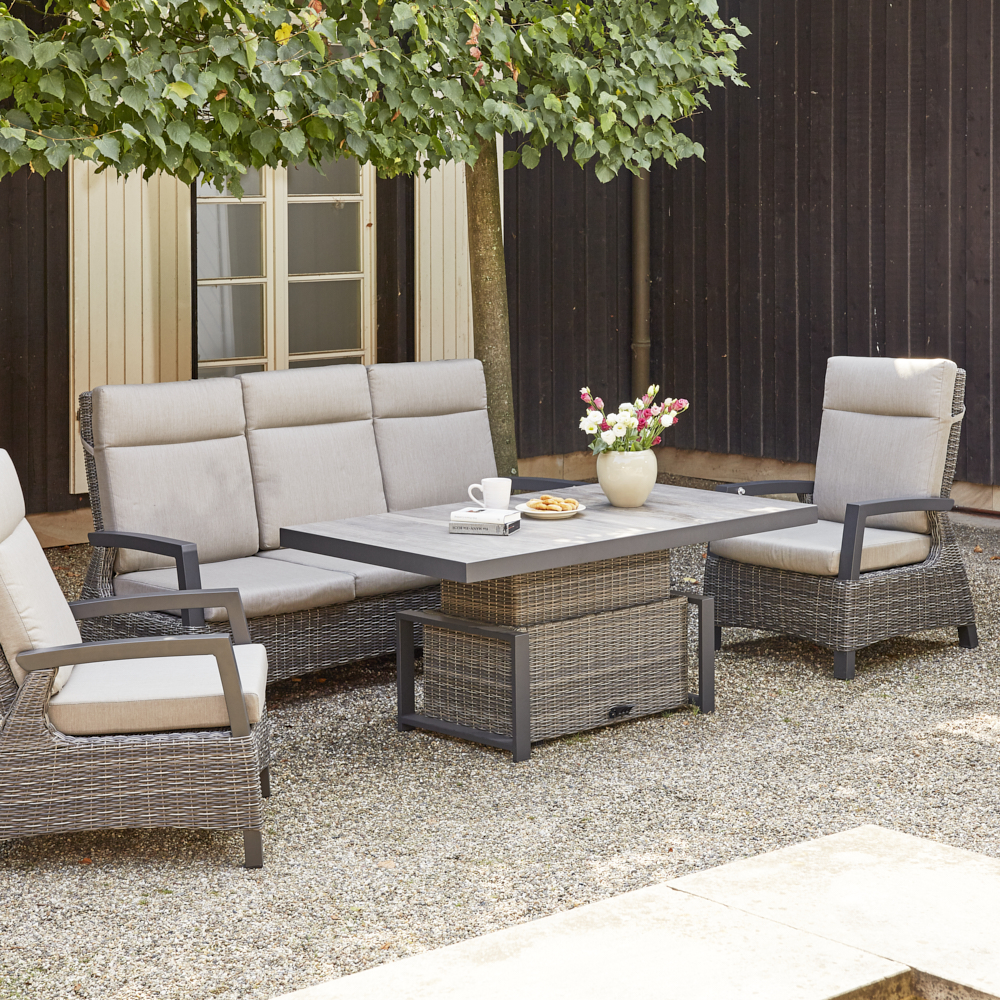 Lift-Couchtisch CORIDO ca. 160 x 90 cm in Gestell Alu matt anthrazit, Kaffeetisch, Mobiliar, Tabelle, Couch, Innenarchitektur