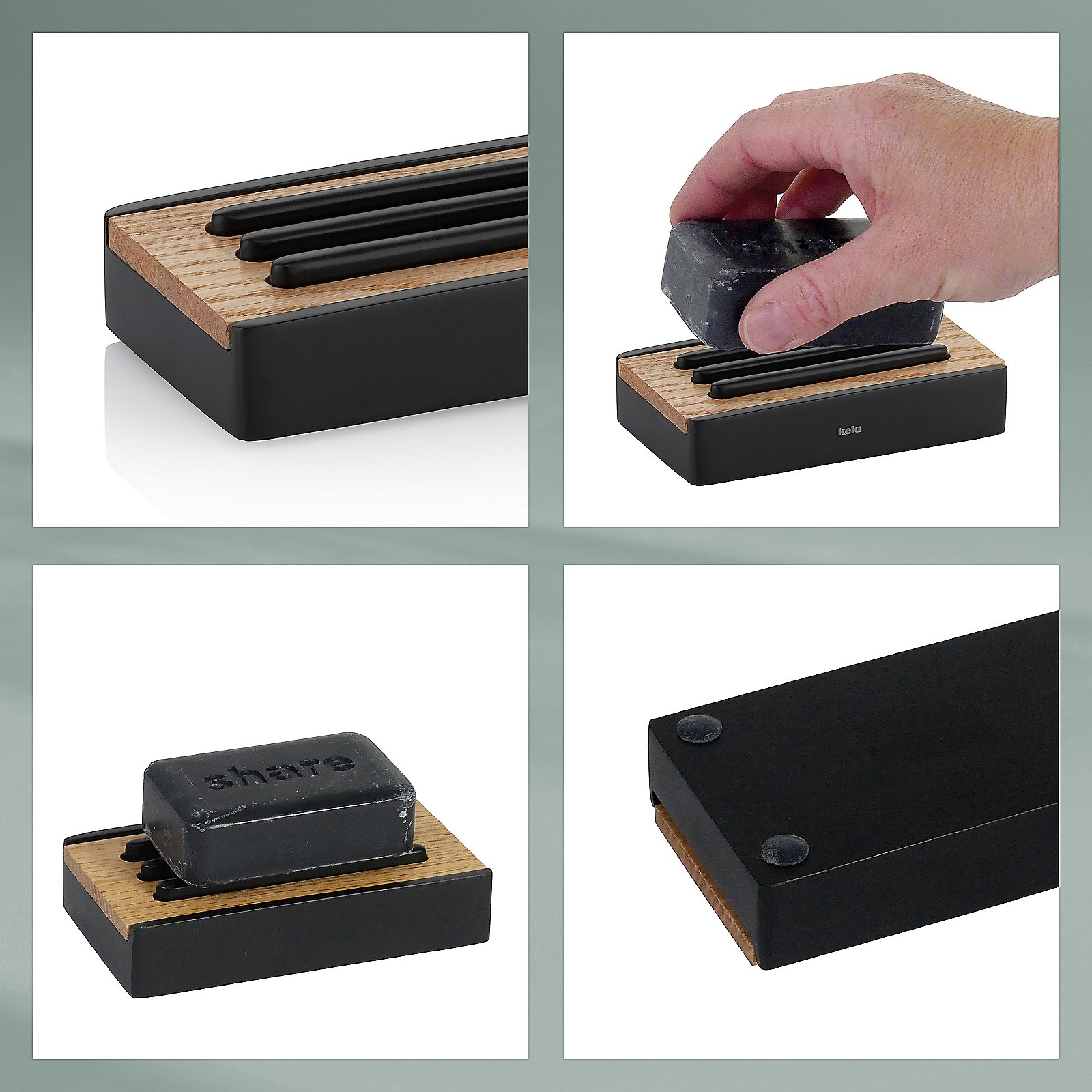 Kela Seifenschale Cube CUBE in Schwarz