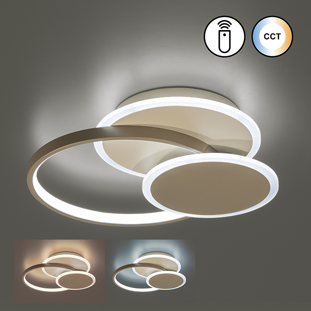 Fischer & Honsel LED-Deckenleuchte TOMO 1-flammig in Farbe Metall dark-greige