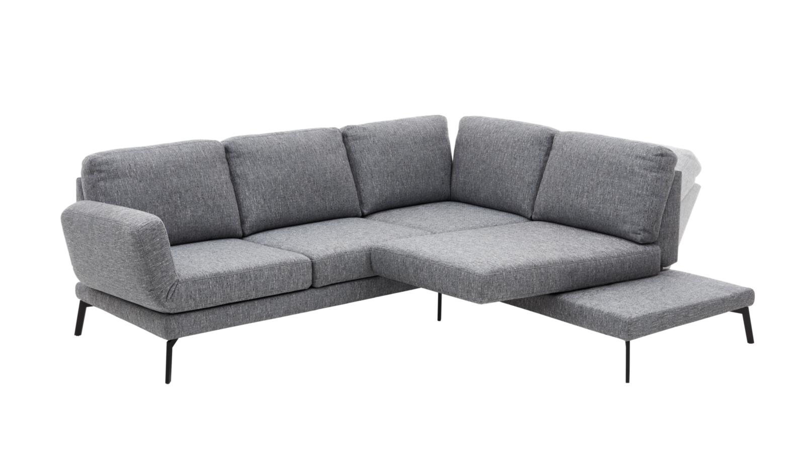 Candy Polsterecke TWISTER ca. 253x207cm in Stoff Prime blue grey, Couch, Mobiliar, Kissen, Dekoration für Zuhause