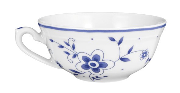 Seltmann Weiden Teeobertasse 0,14 l Worpswede 3730 Greetsiel , porzellan, blaues floral, teebecher, becher mit henkel, muster