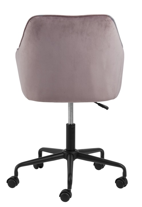 Actona Schreibtischstuhl BROOKE in Vic Stoff dusty rose, Gestell matt schwarz