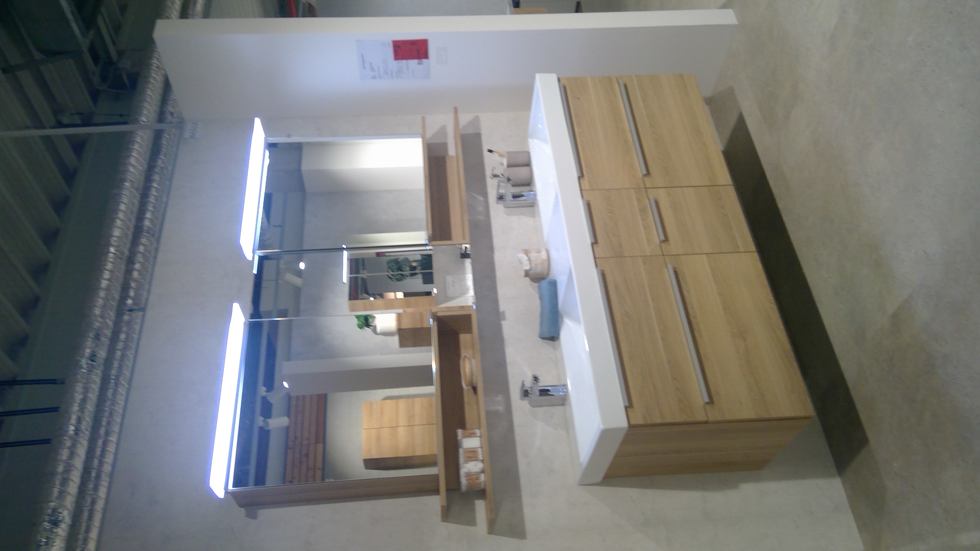 Badkombination inkl. Armatur in Front 771 Cuneo Eiche natural