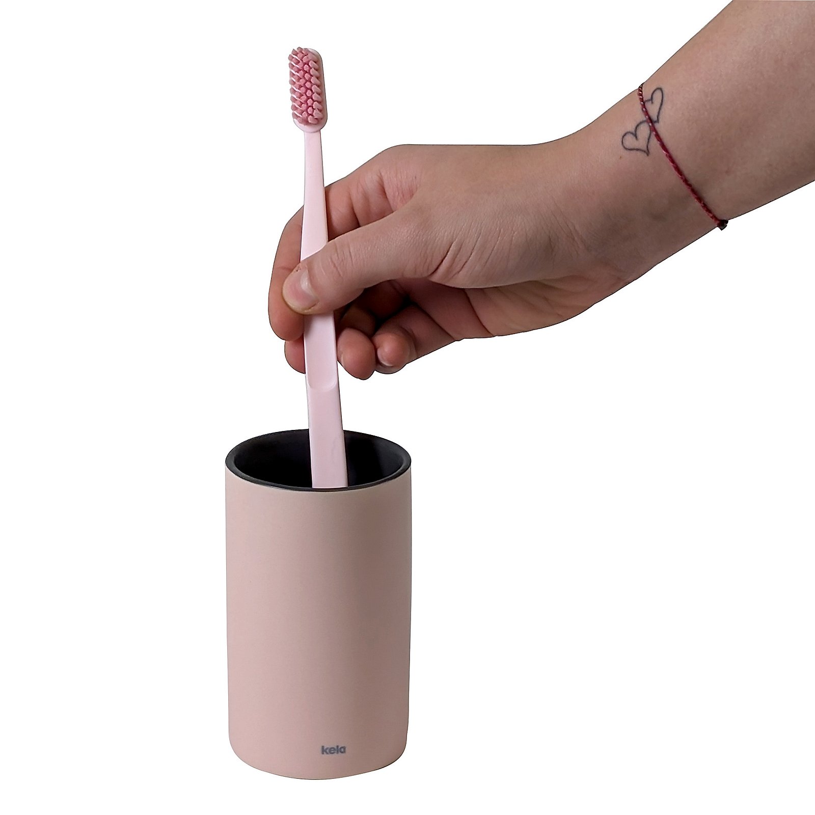 Kela Becher MATSI in Farbe wolkenrosa, Pinsel, Gerät, Werkzeug, Zahnbürste