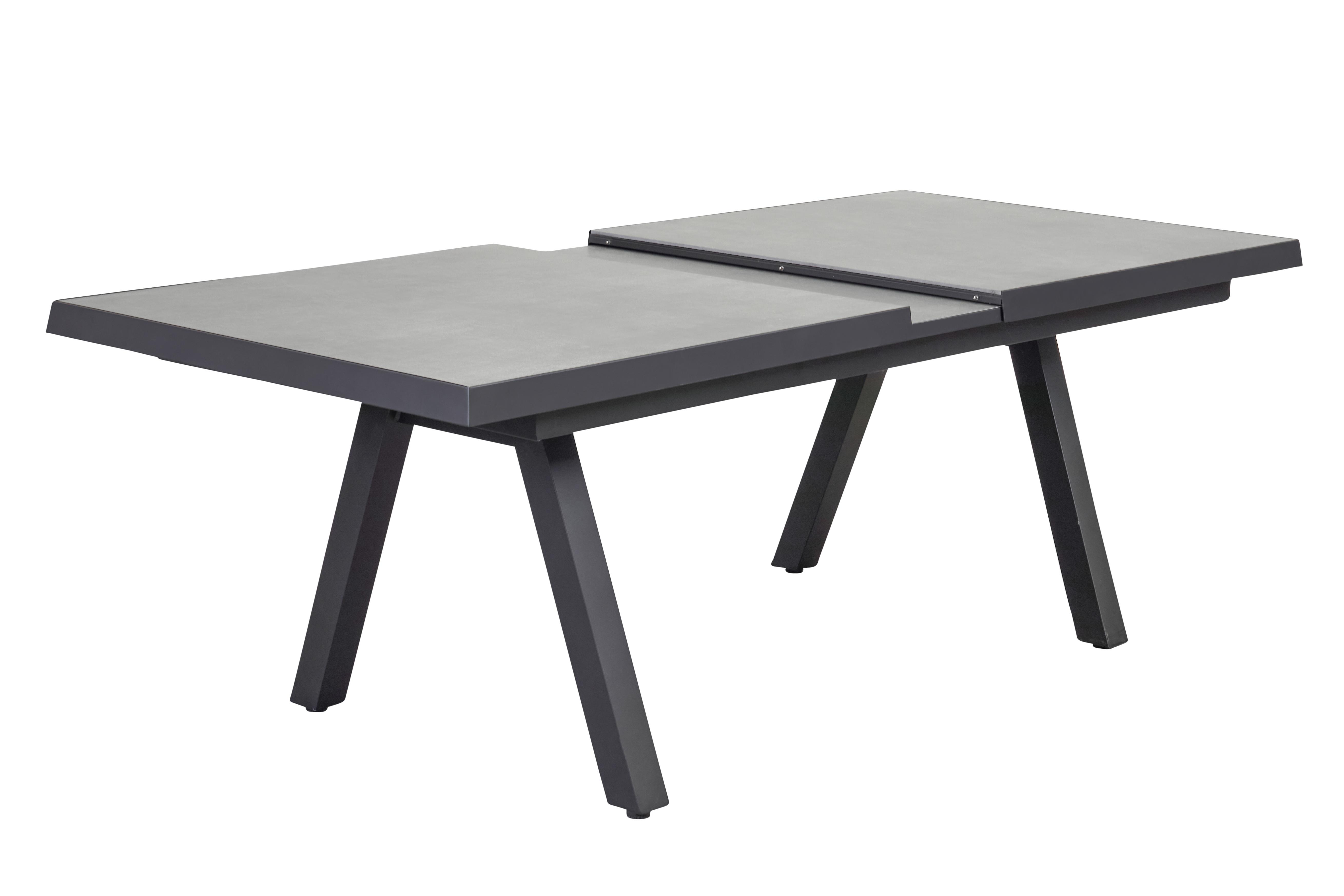 L.C. Wholesaler Ausziehtisch VIVERA-STONE ca. 200x100cm in Farbe sintered Stone/anthrazit, Moebel, Tabelle, Esstisch, Kaffeetisch, Schreibtisch
