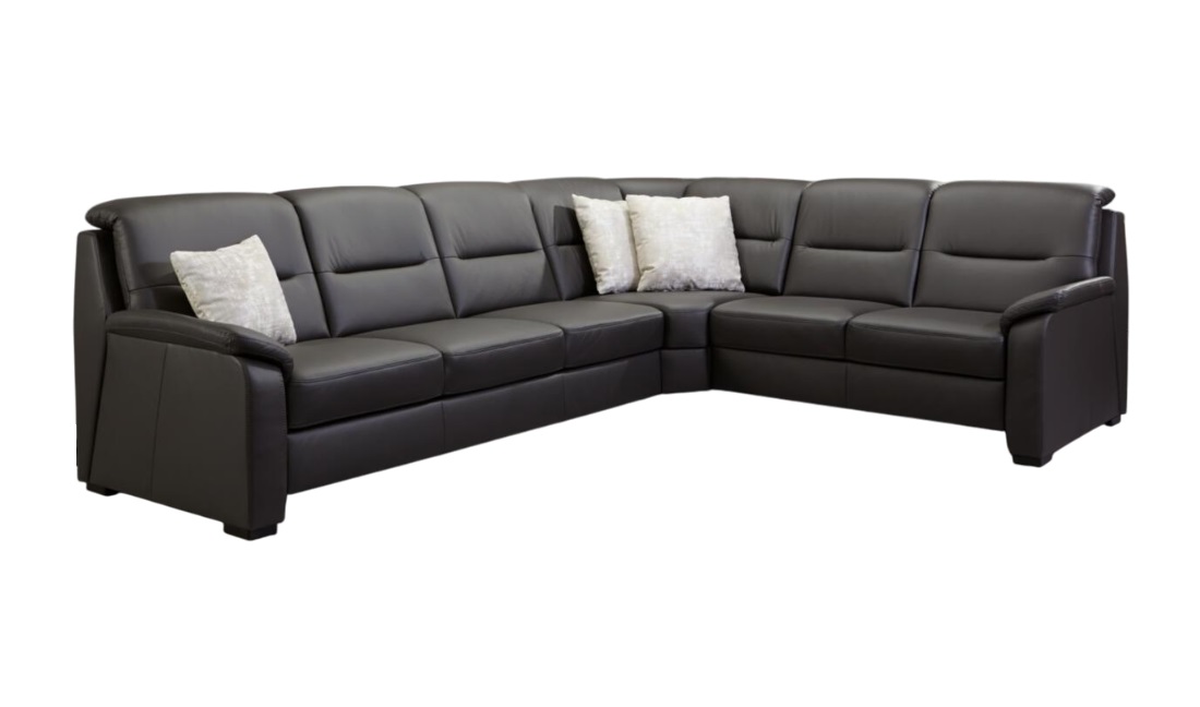 Modulmaster Rundecke MM-PN1009 ca. 303x245cm in Leder Torro anthrazit, Couch, Mobiliar