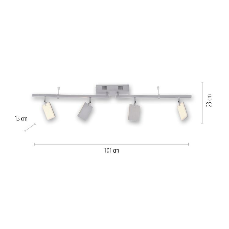 Paul Neuhaus LED-Deckenleuchte Pure-Mira in Aluminium
