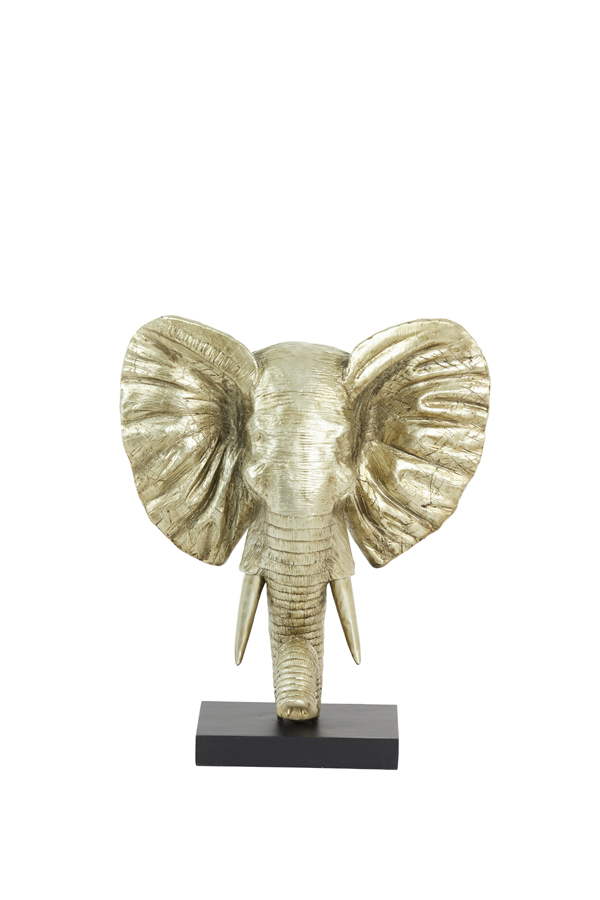 Ornament auf Fuß ELEPHANT in hell gold