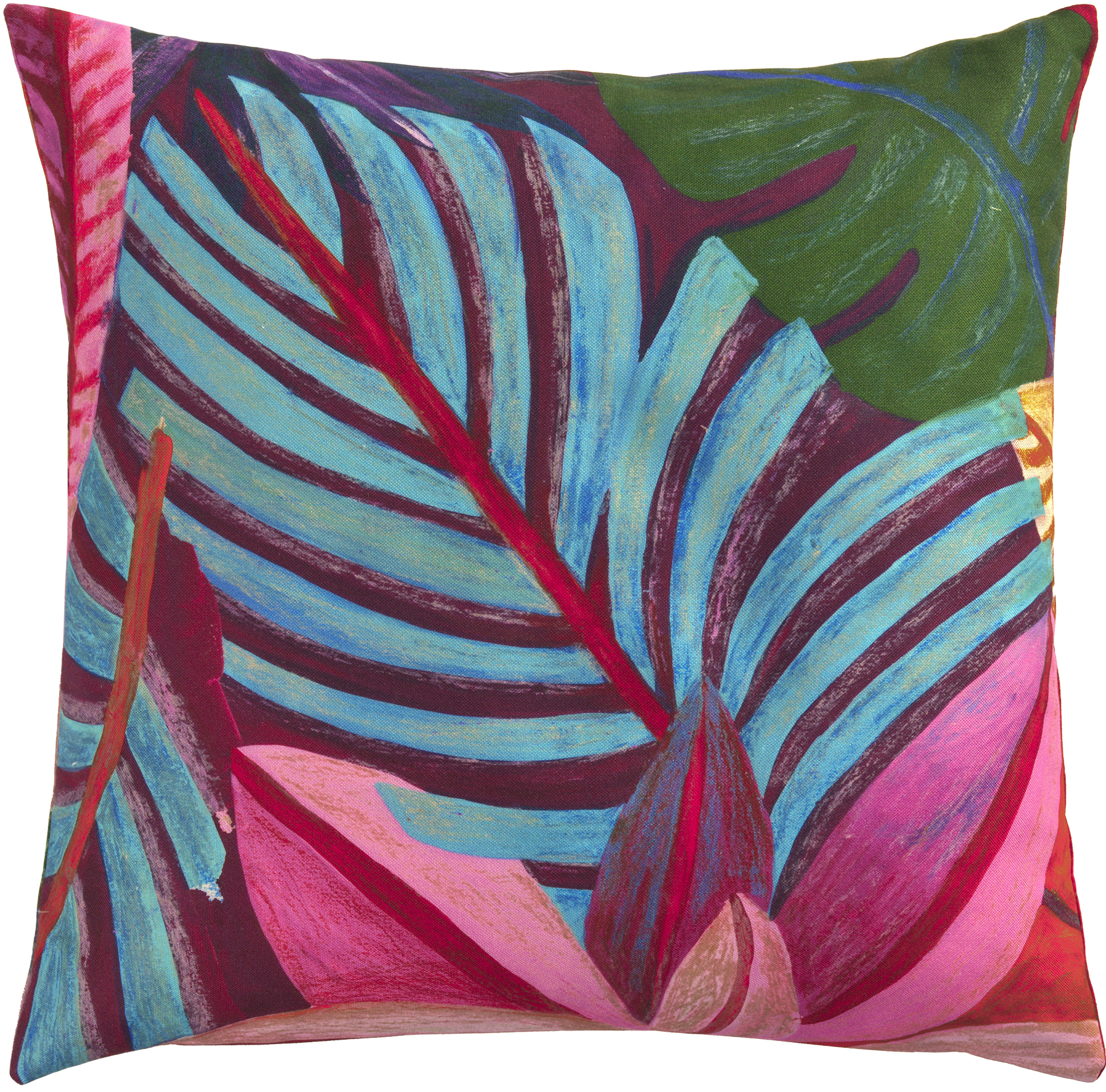 Sander Kissenhülle MINDO ca. 40x60cm in Farbe original, Kissen, Kissenbezug, Pflanzenmuster, Bunte Farben, Leaf-Print