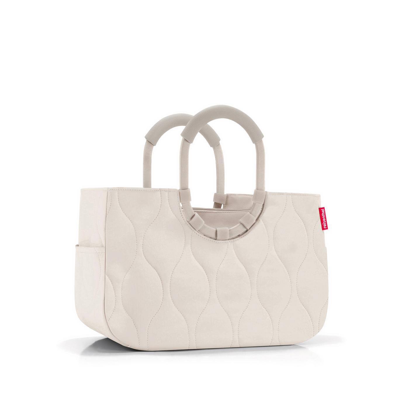 Reisenthel LOOPSHOPPER M in Farbe puffer stone, Tasche, Handtasche, Quiltung, Beige, Seitentaschen