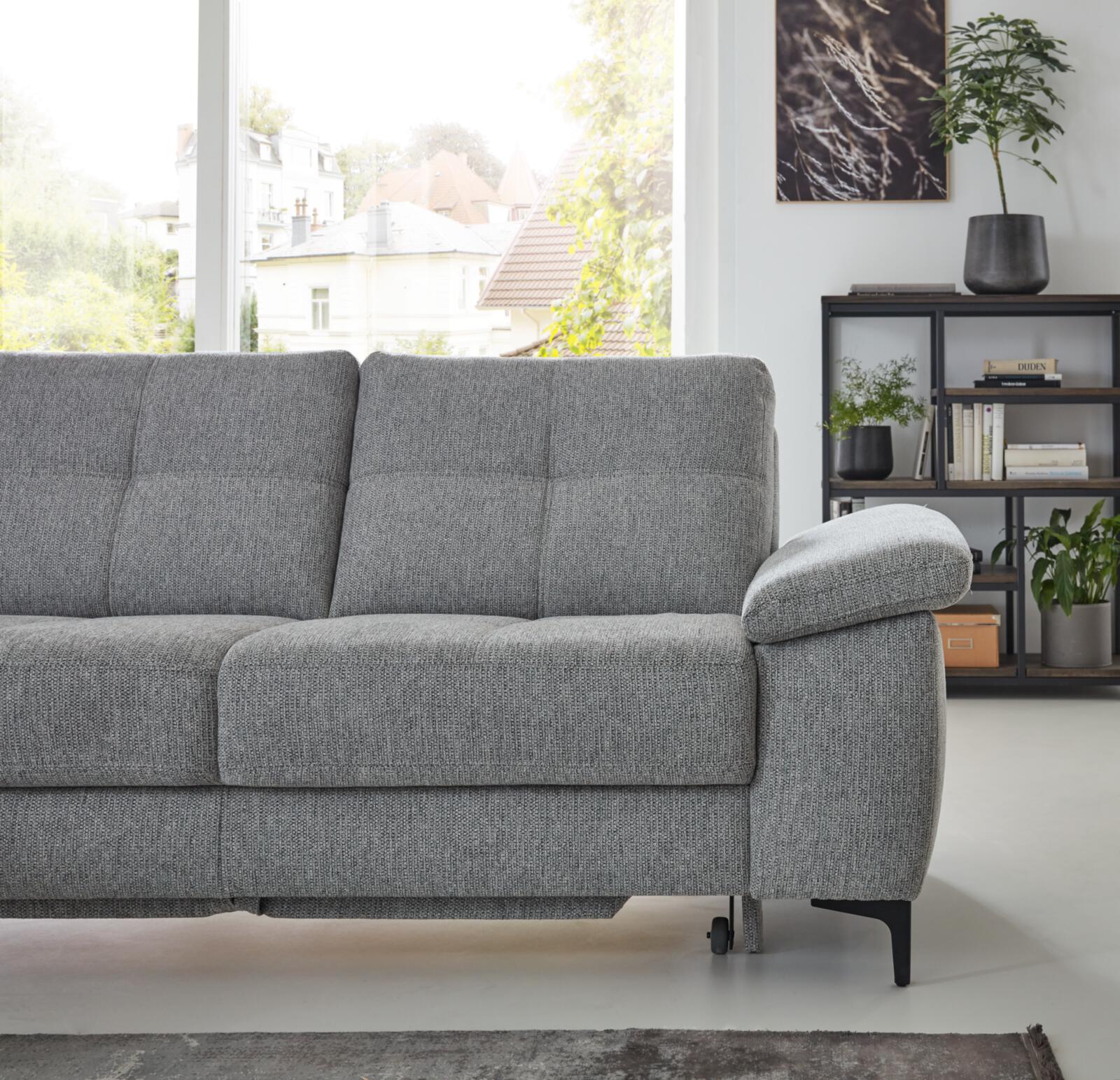Candy Polsterecke VIVA ca. 296x162cm in Stoff Famous Frost grey, Couch, Mobiliar