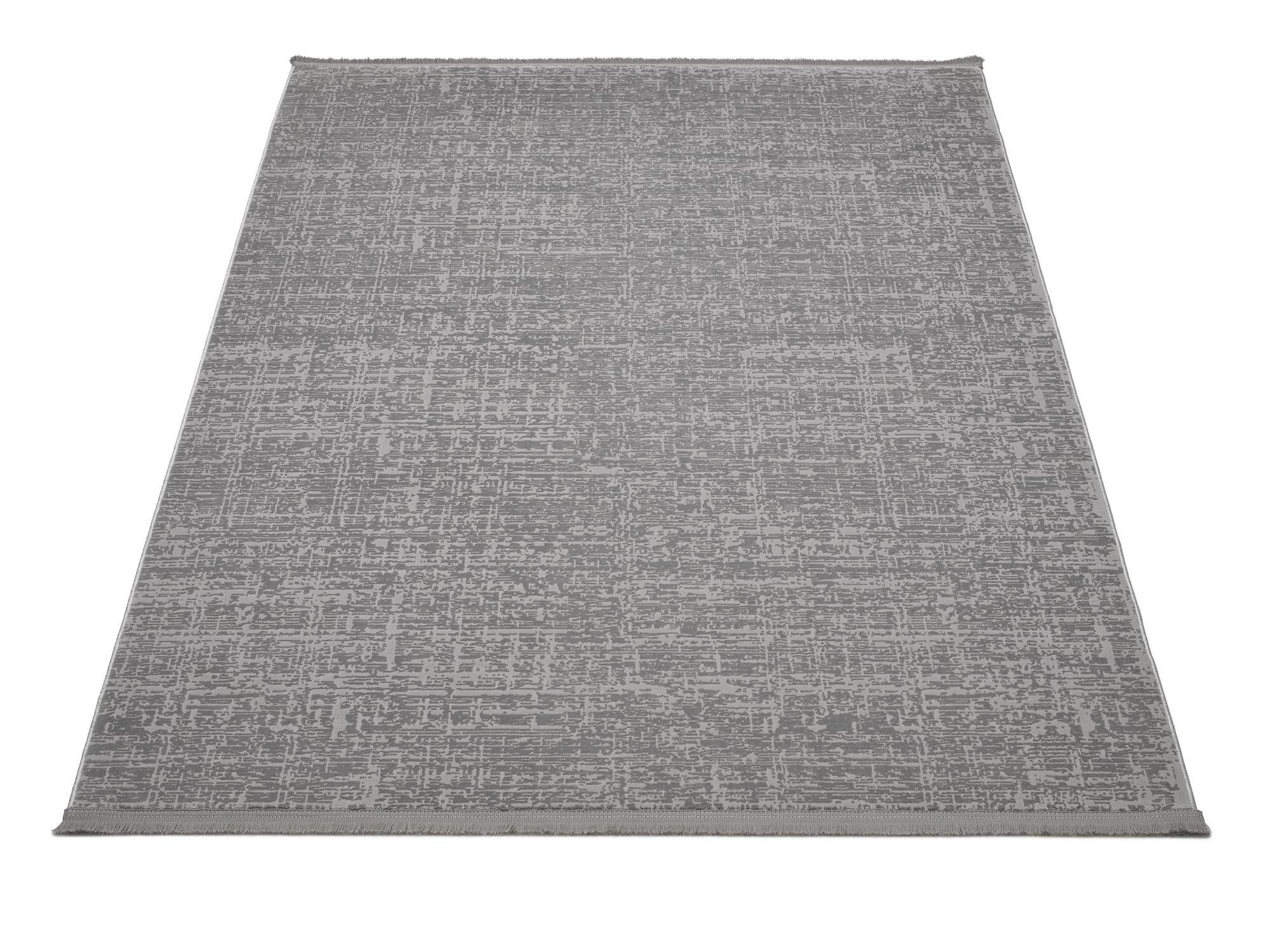 Interliving Designer Teppich IL L-8900 in 640 grau, Teppich, Rauleder, grau, Muster, Flacher Teppich