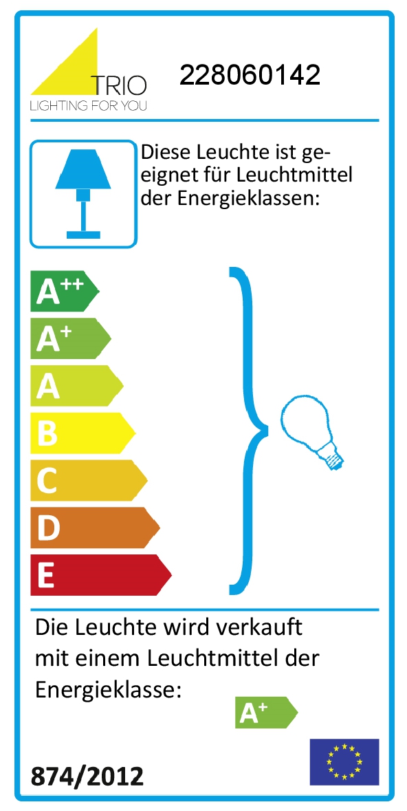 Trio LED-Wandleuchte TIMOK 1-flammig in Farbe anthrazit, Glas Kunststoff weiß