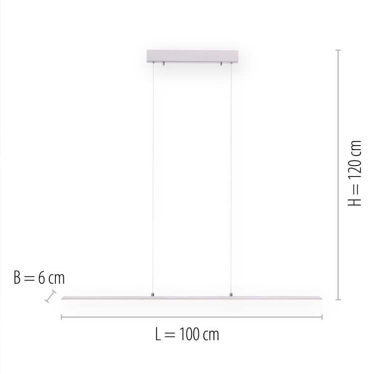Paul Neuhaus LED-Pendelleuchte Pure-Lite in Stahl