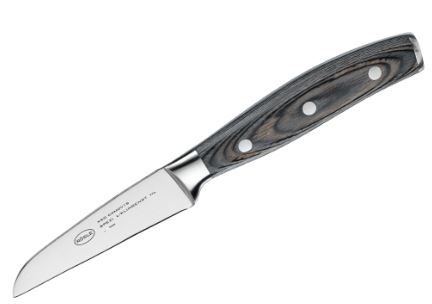 Rösle Gemüsemesser 9cm , Küchenmesser, Tafelmesser, EDBM, Messer mit Holzgriff, Klingendetails