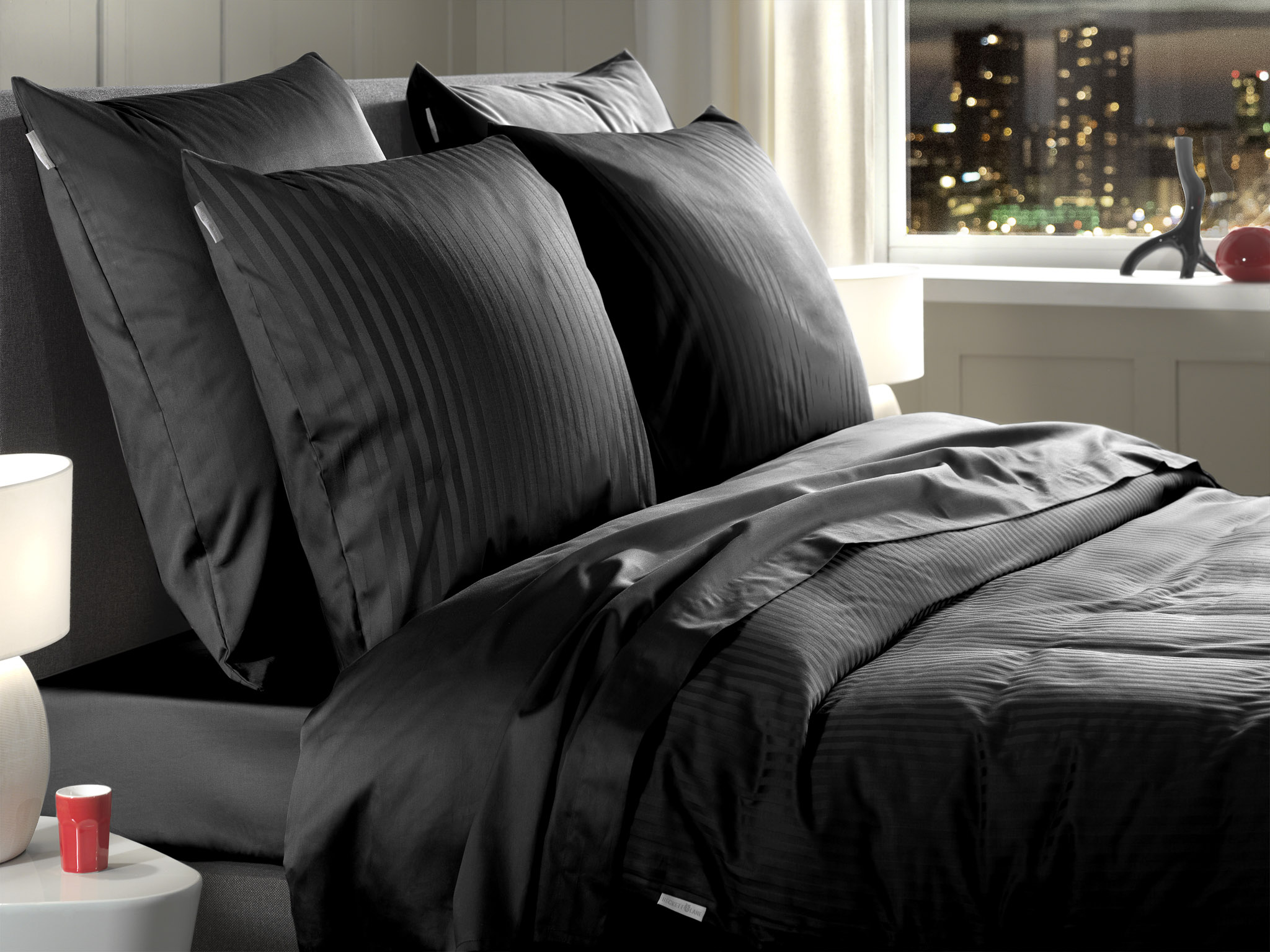 Heckettlane Bettwäsche ca. 155x220cm in Farbe Moonless-Black