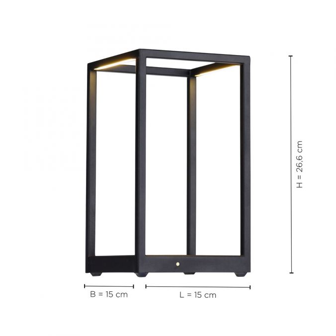 Paul Neuhaus LED-Tischleuchte Contura in Schwarz