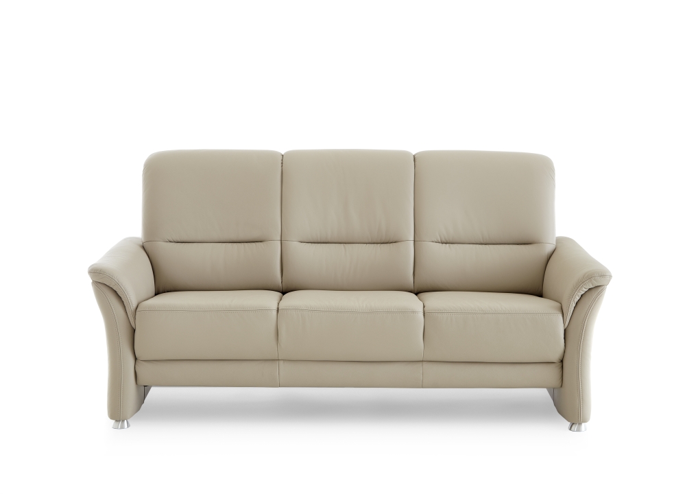 Polstergruppe PN-PF23182 in Leder Vivre pearl, Couch, Mobiliar, Kissen, Dekoration für Zuhause