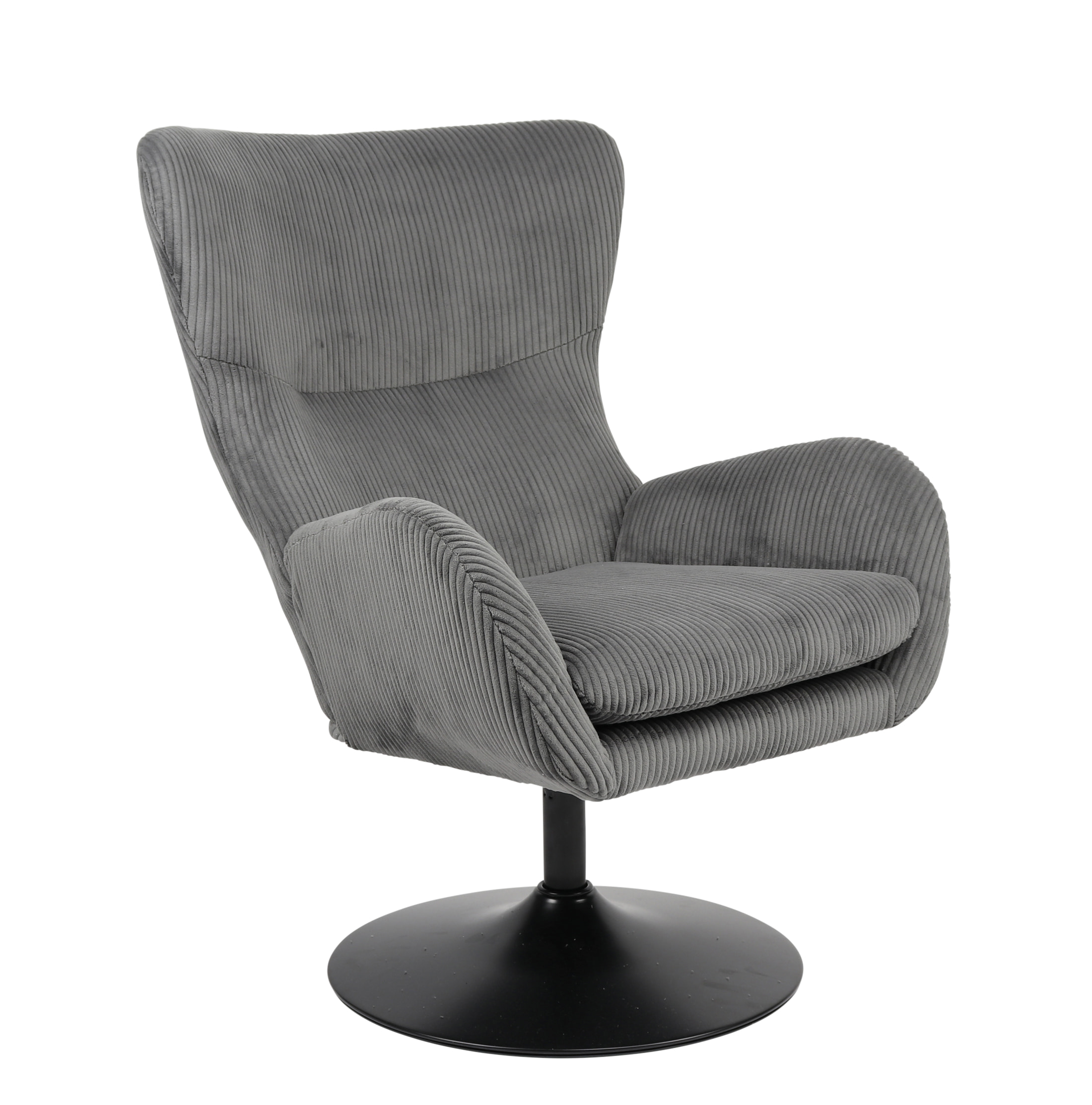 Hela Sessel SAMOS LS ca.B72 H96 T81 cm in Microf. Breitcord dklgrau 60