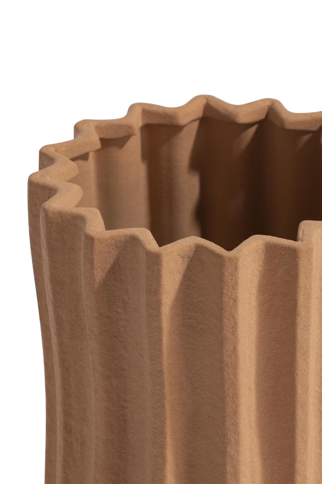 Coco Maison Vase JELLE ca. B19 H30 T11 cm in Keramik orange