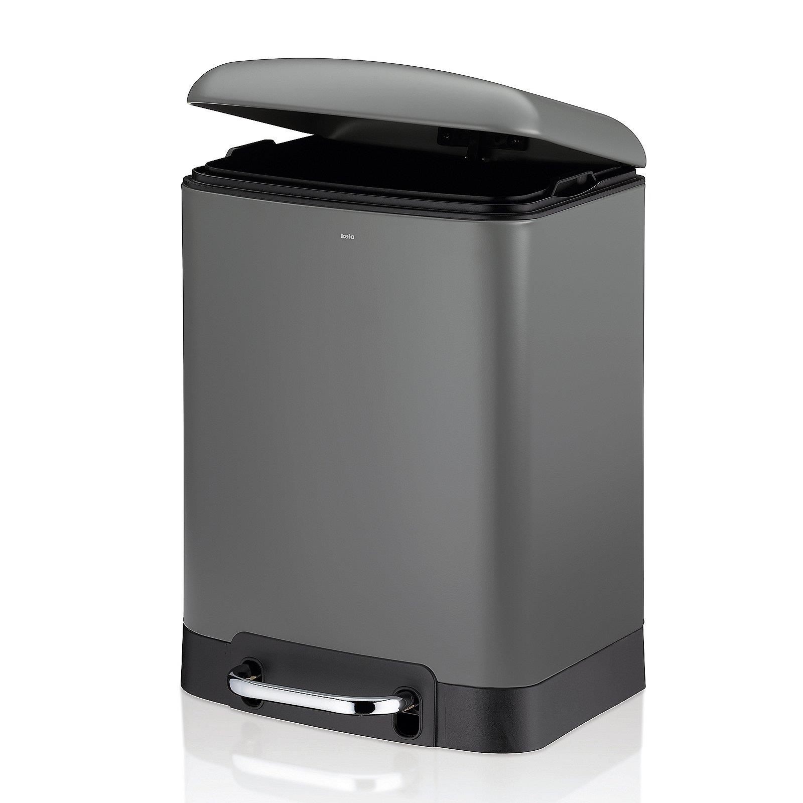 Kela Kosmetikeimer DAVINO in Farbe Grau, abfalleimer, Mülleimer, Abfalleimer Edelstahl, Pedalabfalleimer, grau