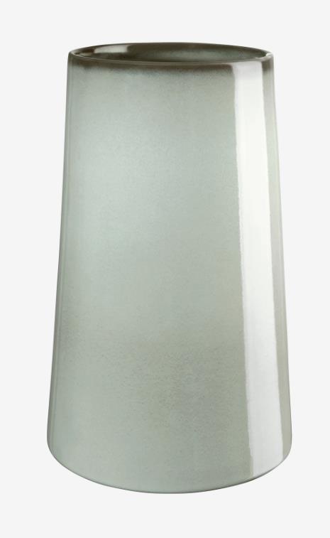 ASA Selection Vase FLOAT in Farbe grau glänzend, Vase, Keramik, Grün, Glasur, Ungerade Form