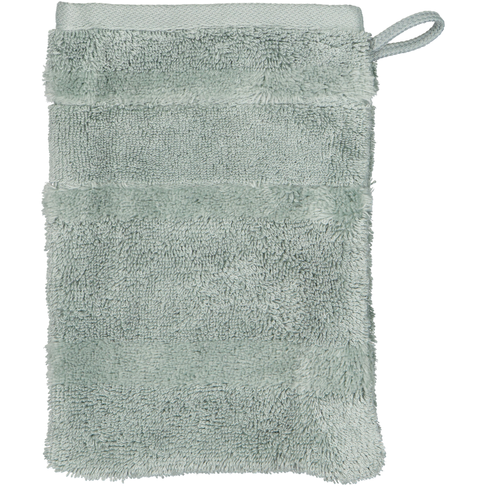 Cawö Waschhandschuh NOBLESSE² 16x22cm in Farbe nordic green