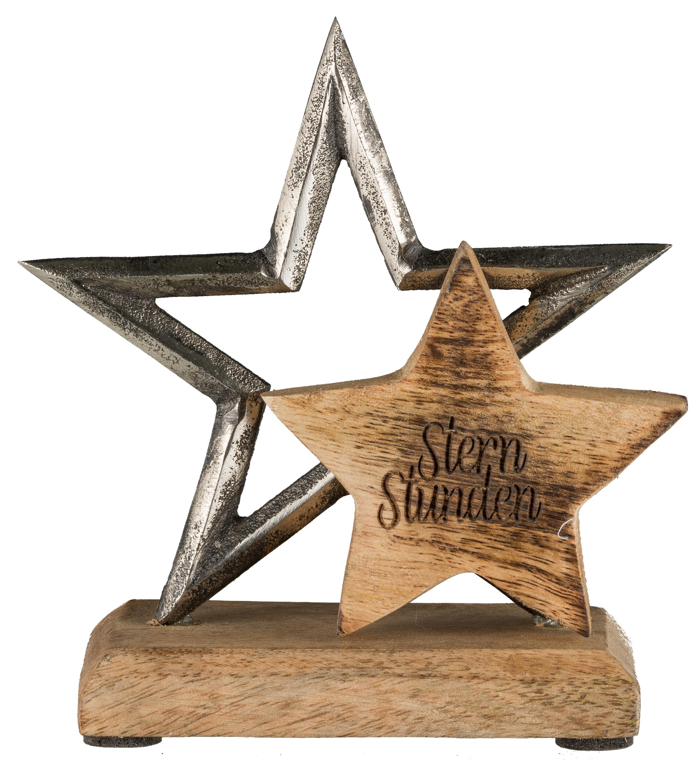 Gasper Aluminum Stern, auf Fuß BEPPE in silber Gasper Aluminum Stern, auf Fuß BEPPE in silber, Holz, Sternsymbol, Symbol