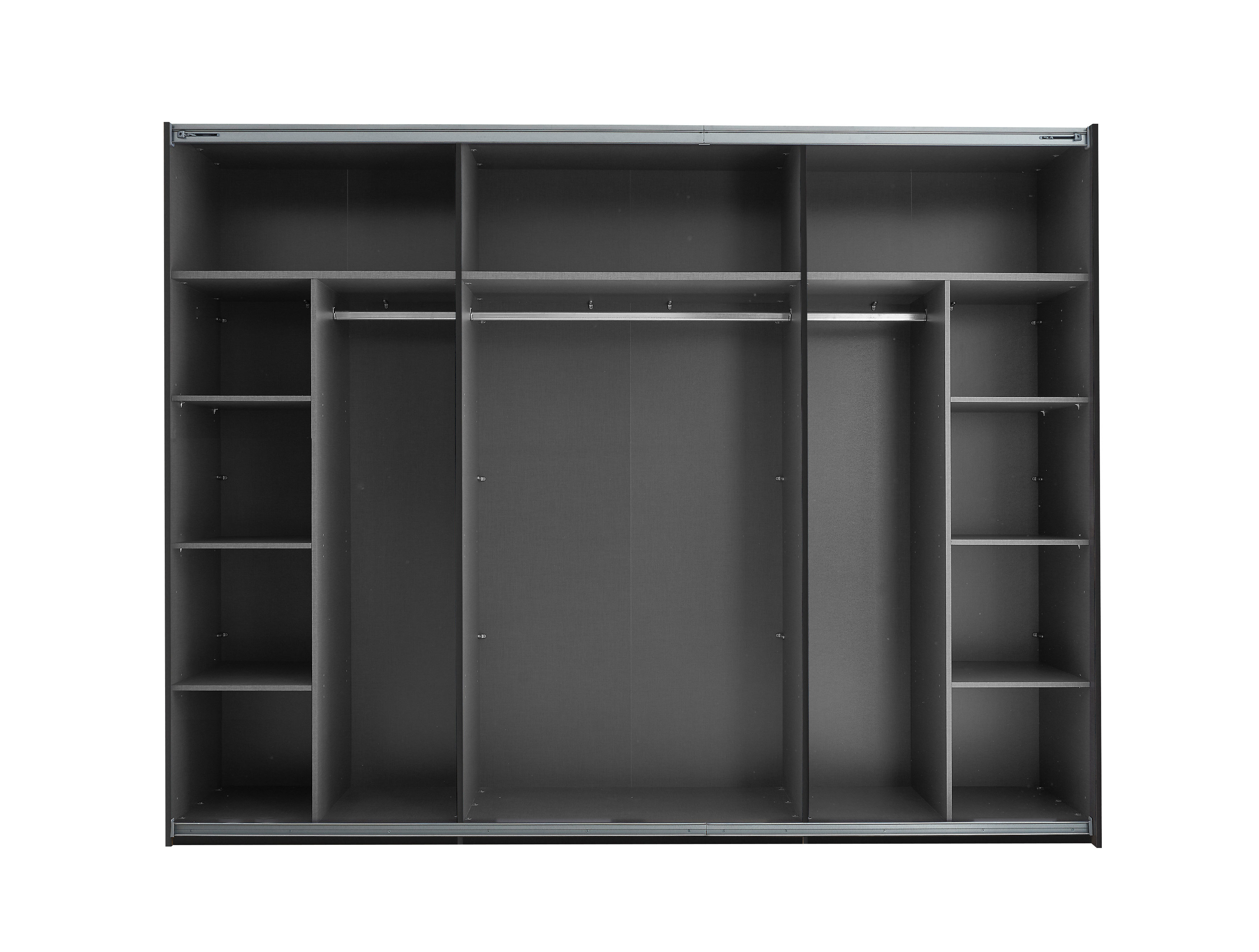 Pol Power Schwebetürenschrank in graphit / Artisan Eiche