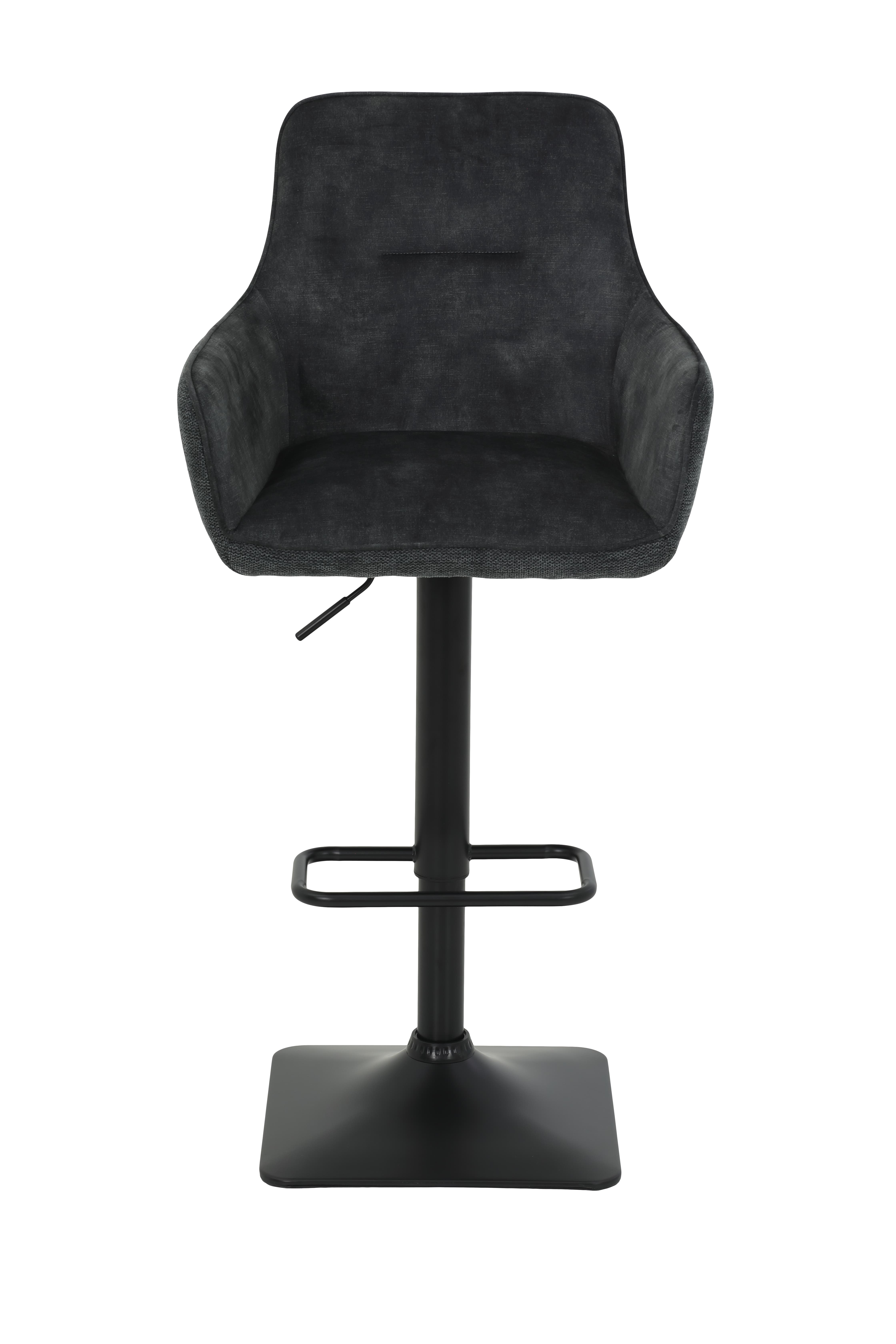 Hela Barhocker DORA H ca.B51 H97-117 T57 cm in Samtvelour anthrazit 46 Hela Barhocker DORA H ca.B51 H97-117 T57 cm in Samtvelour anthrazit 46