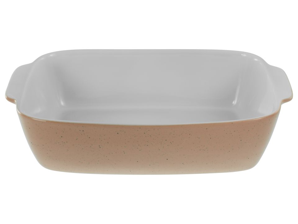 CreaTable Auflaufform Big in Farbe Taupe glänzend, Auflaufform, Backform, Keramik, Beige, Streubling-Design