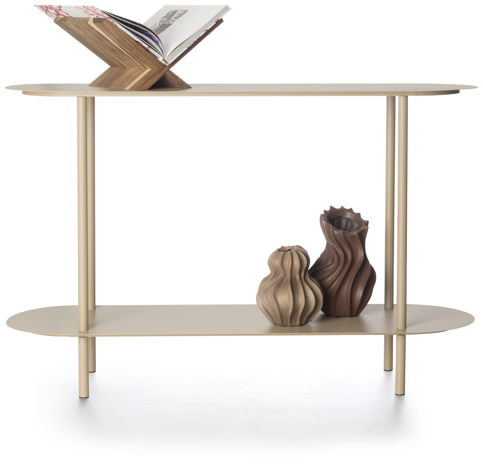 Coco Maison Wandtisch OWEN ca. B120 H77 T35 cm in Metall taupe