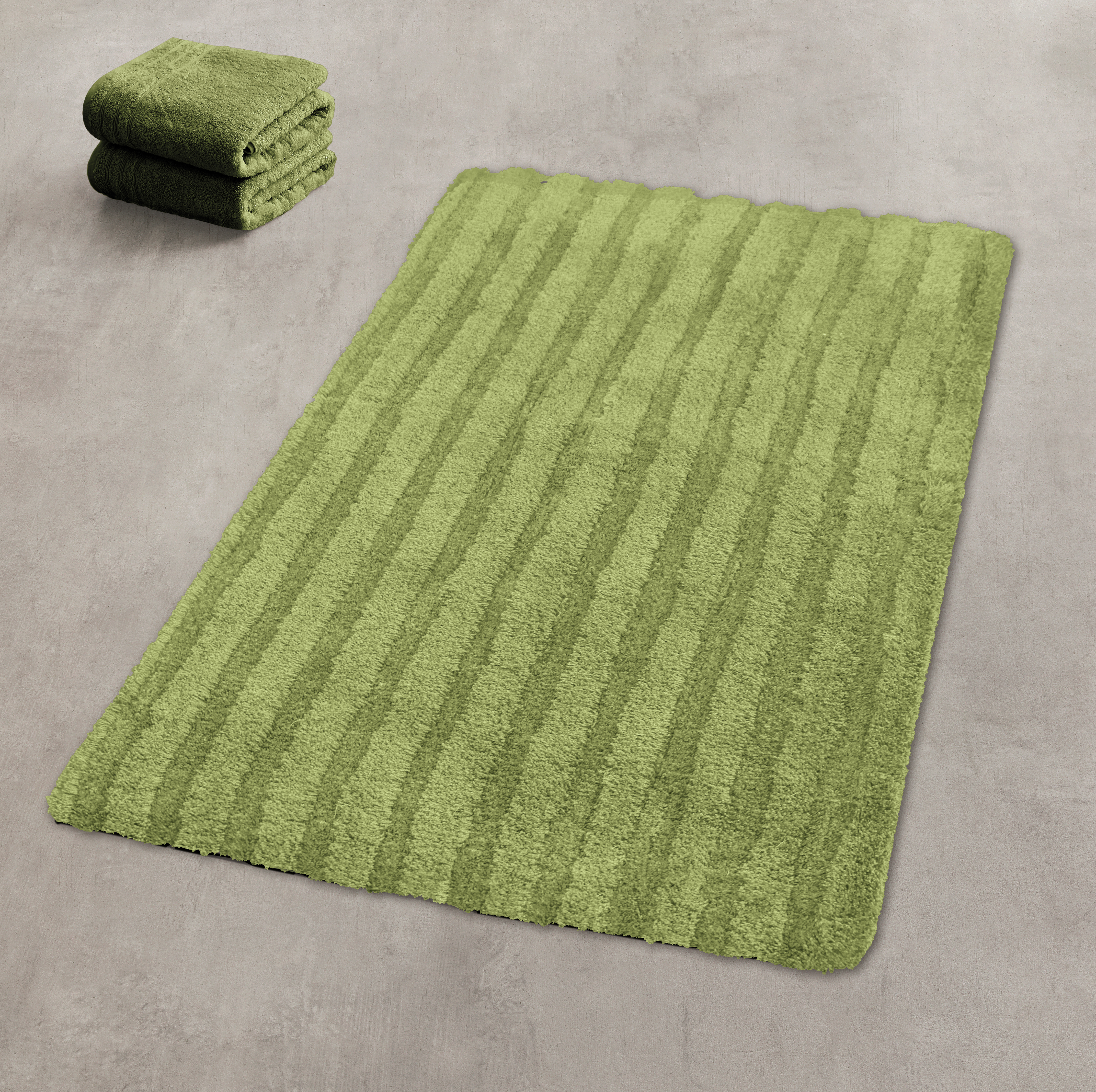 Kleine Wolke Badteppich CORD ca. 60x100cm in Farbe Dill