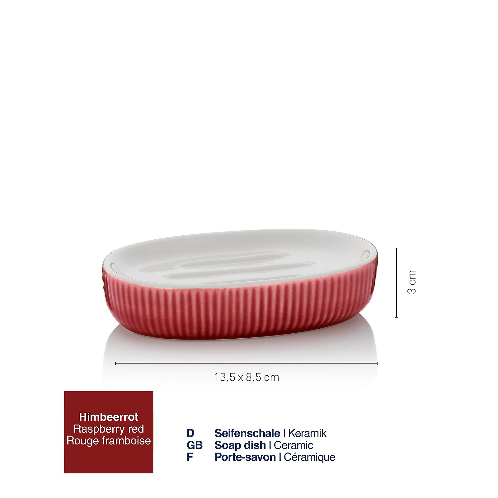 Kela Seifenschale AVA in Farbe himbeerrot