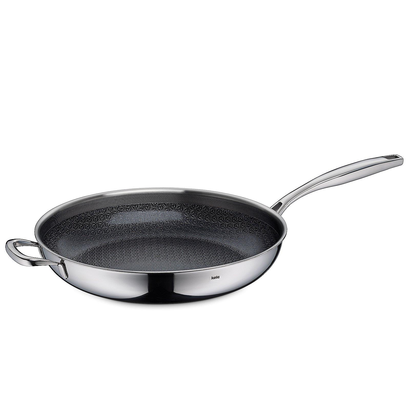 Kela Bratpfanne FLAVORIA in Farbe Silber, Pfannenform, Bratpfanne, Antihaftbeschichtung, Stielgriff, Edelstahloptik